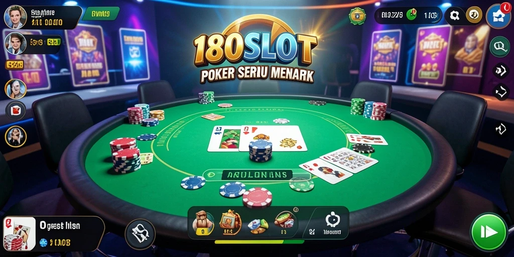 Tampilan gameplay Poker yang menarik di 180SLOT.