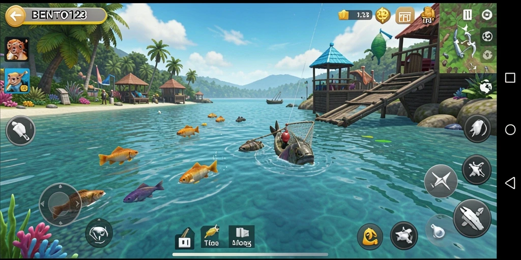 Gameplay menarik BENTO123 dengan suasana memancing yang memukau.