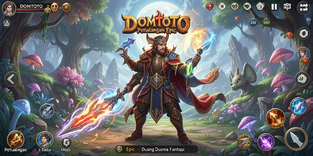 Tampilan gameplay intens dalam <strong>DOMTOTO</strong> menampilkan pertarungan yang mendebarkan.