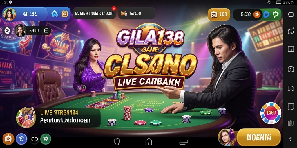 Tampilan gameplay Live Casino di GILA138 yang seru dan menarik.