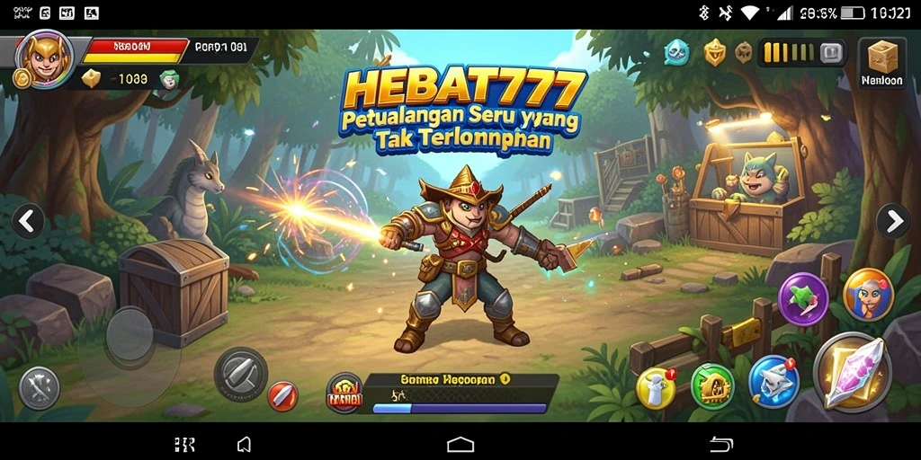Tampilan gameplay menarik dalam HEBAT777 dengan aksi petualangan seru.