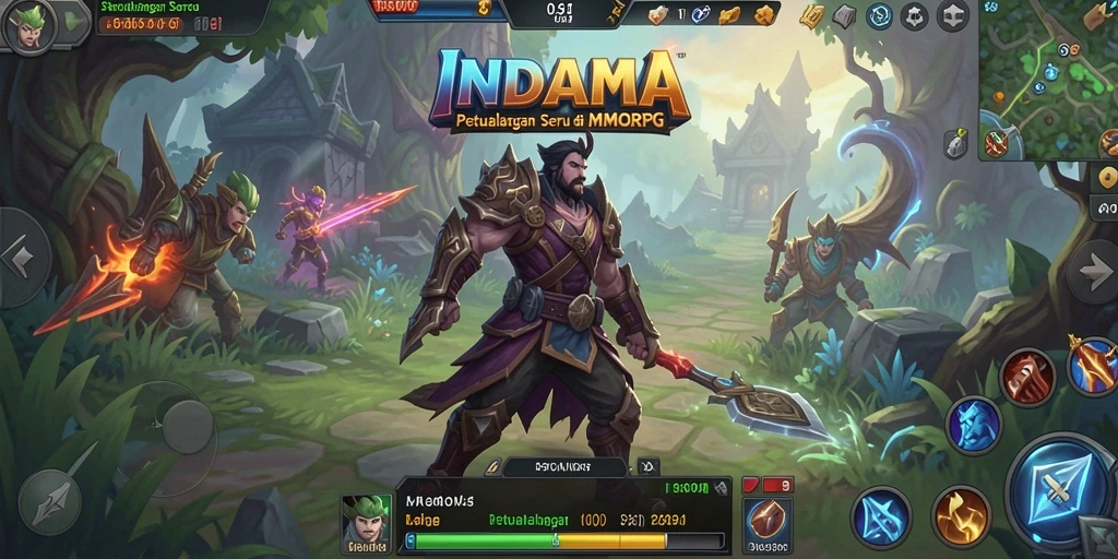 Tampilan gameplay seru dari INDAAA di dunia MMORPG.