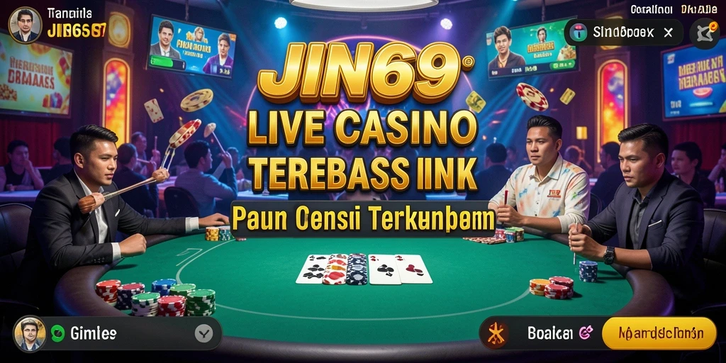 Tampilan gameplay Live Casino yang menegangkan dan interaktif di JIN69.