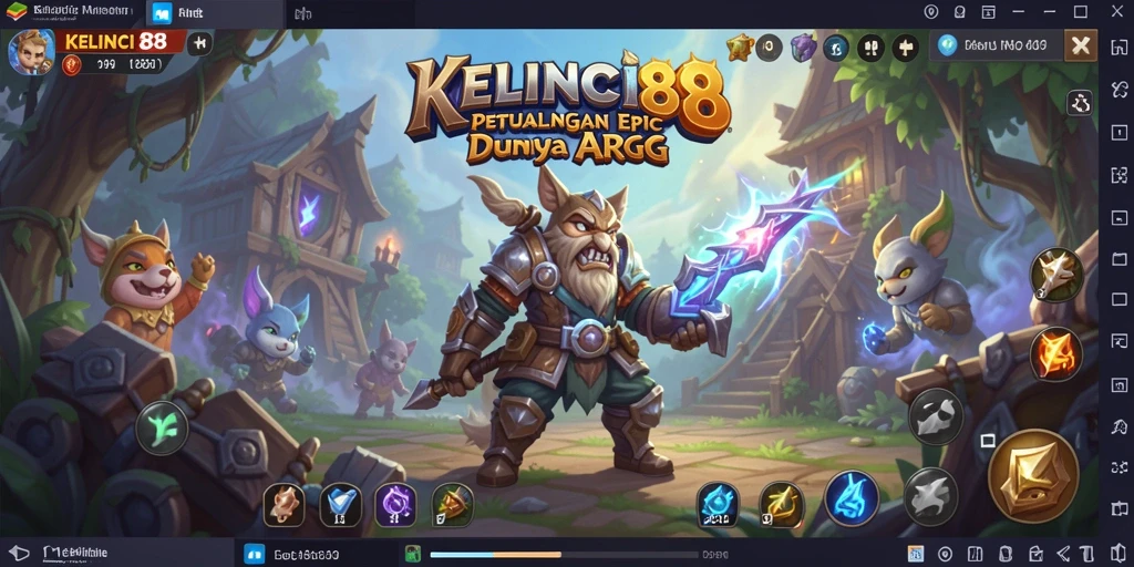 Tampilan gameplay KELINCI88 dengan aksi pertempuran yang mendebarkan.