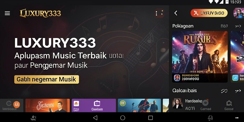 Screenshot LUXURY333 yang menampilkan antarmuka dan pengalaman bermain musik.