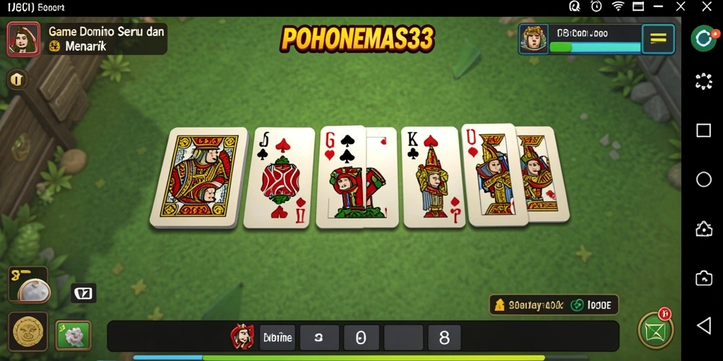 Tampilan menarik saat bermain Domino di POHONEMAS33.