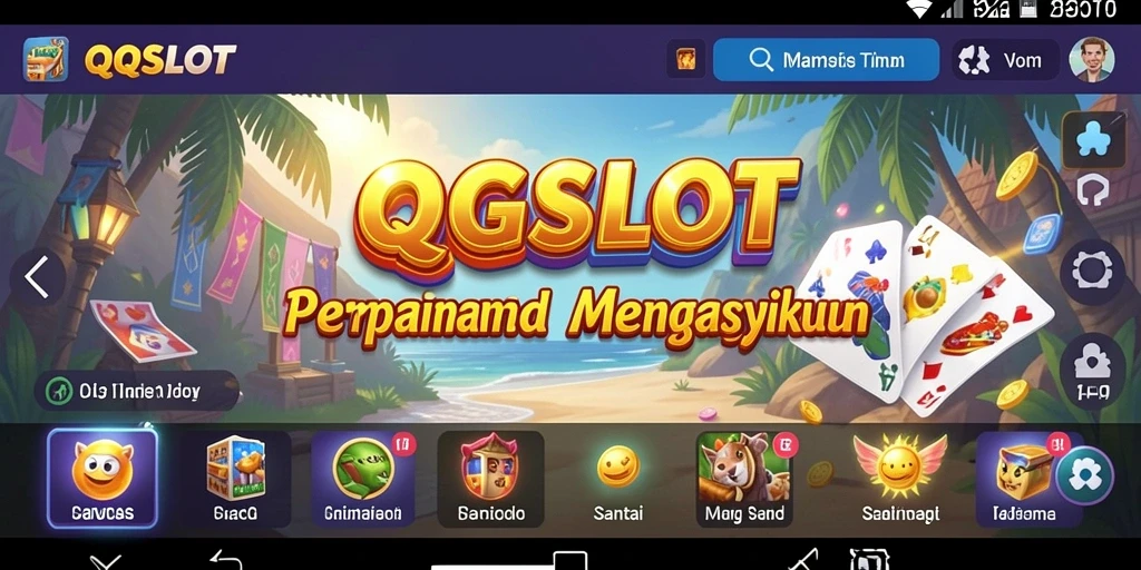 Tampilan gameplay <strong>QQSLOT</strong> yang penuh warna dan menarik.