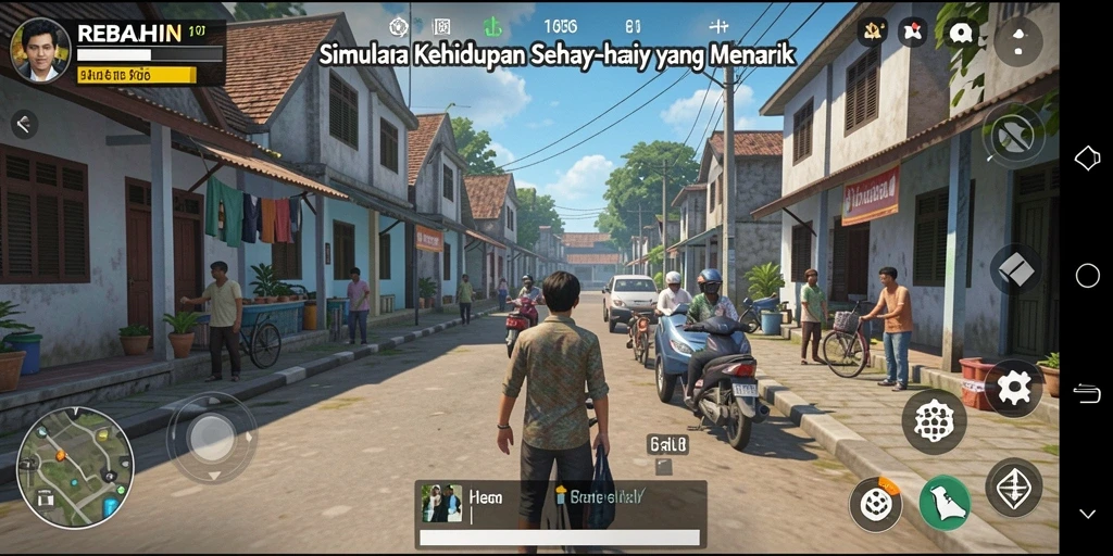 Tampilan gameplay REBAHIN yang seru dan interaktif.