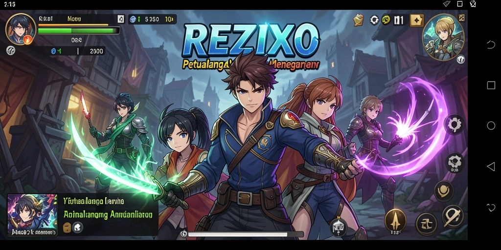 Tampilan gameplay seru dalam dunia Anime REZIXO.