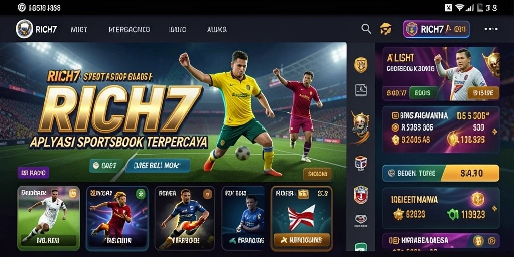 Screenshot gameplay RICH7 menampilkan pengalaman sportsbook yang menarik.