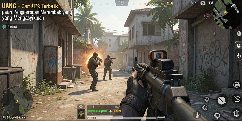 Gameplay seru dari UANG dengan aksi tembak-menembak yang mendebarkan.